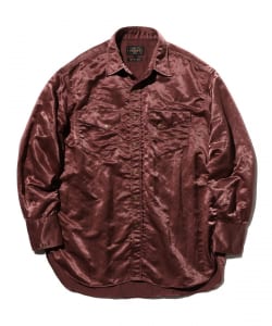 BEAMS PLUS / Western Shirt Broken Nylon Satin