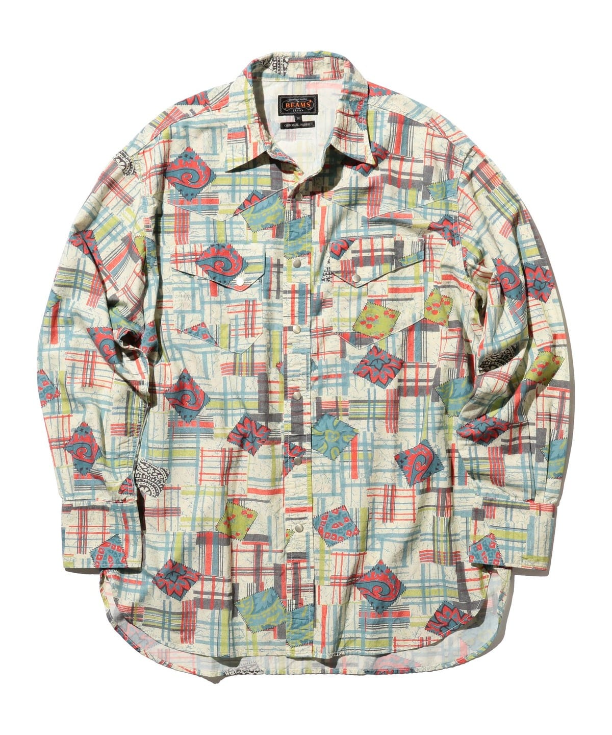 Western Shirt Cotton Rayon Print シャツ・ブラウス MEN P/W L Western Shirt Cotton Rayon Print シャツ・ブラウス MEN P/W L