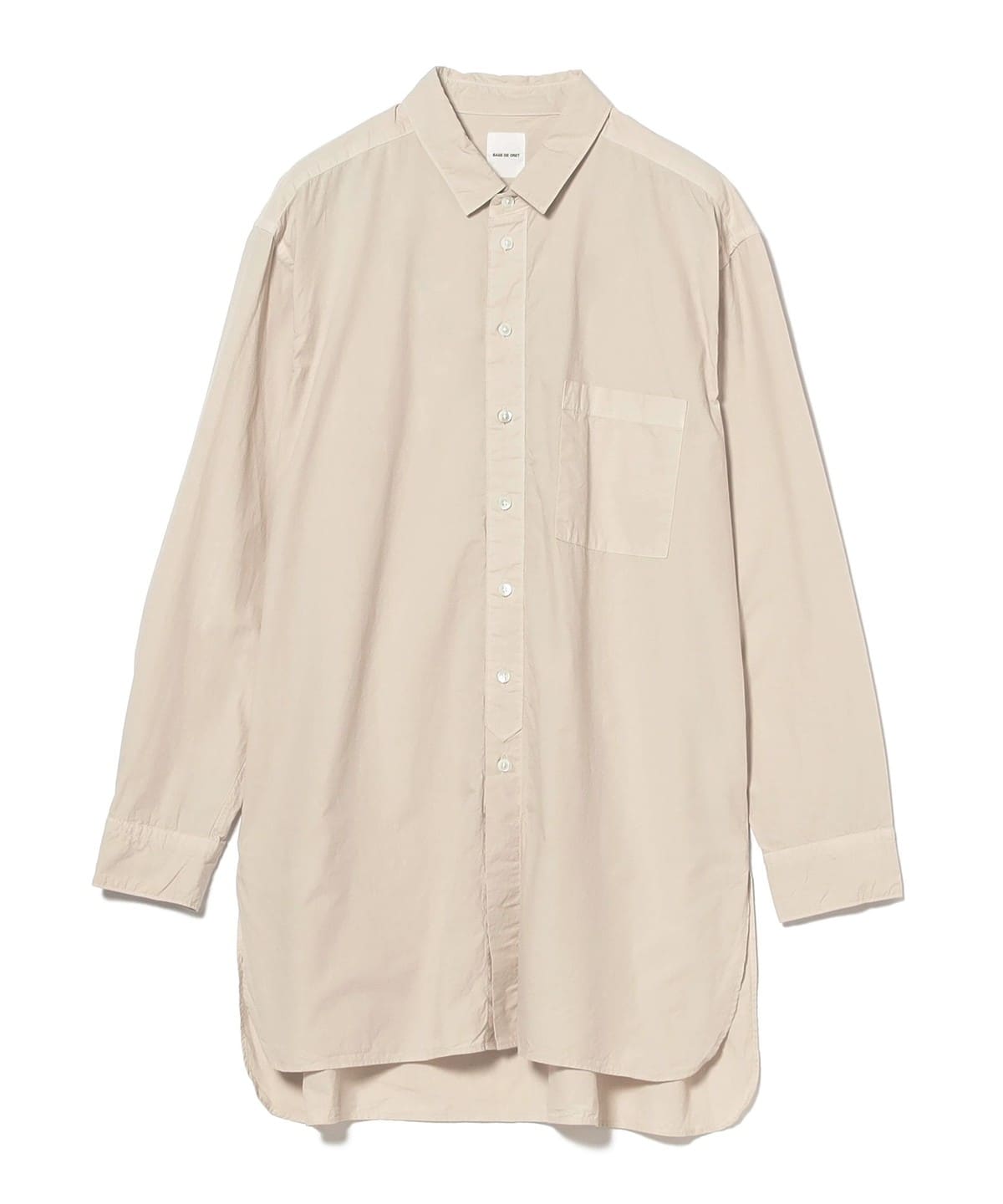 sage de cret サージュデクレ / オーガニック CO ブロード ショートポイントカラー ロングシャツ シャツ・ブラウス MEN Ivory S sage de cret サージュデクレ / オーガニック CO ブロード ショートポイントカラー ロングシャツ シャツ・ブラウス MEN Ivory S