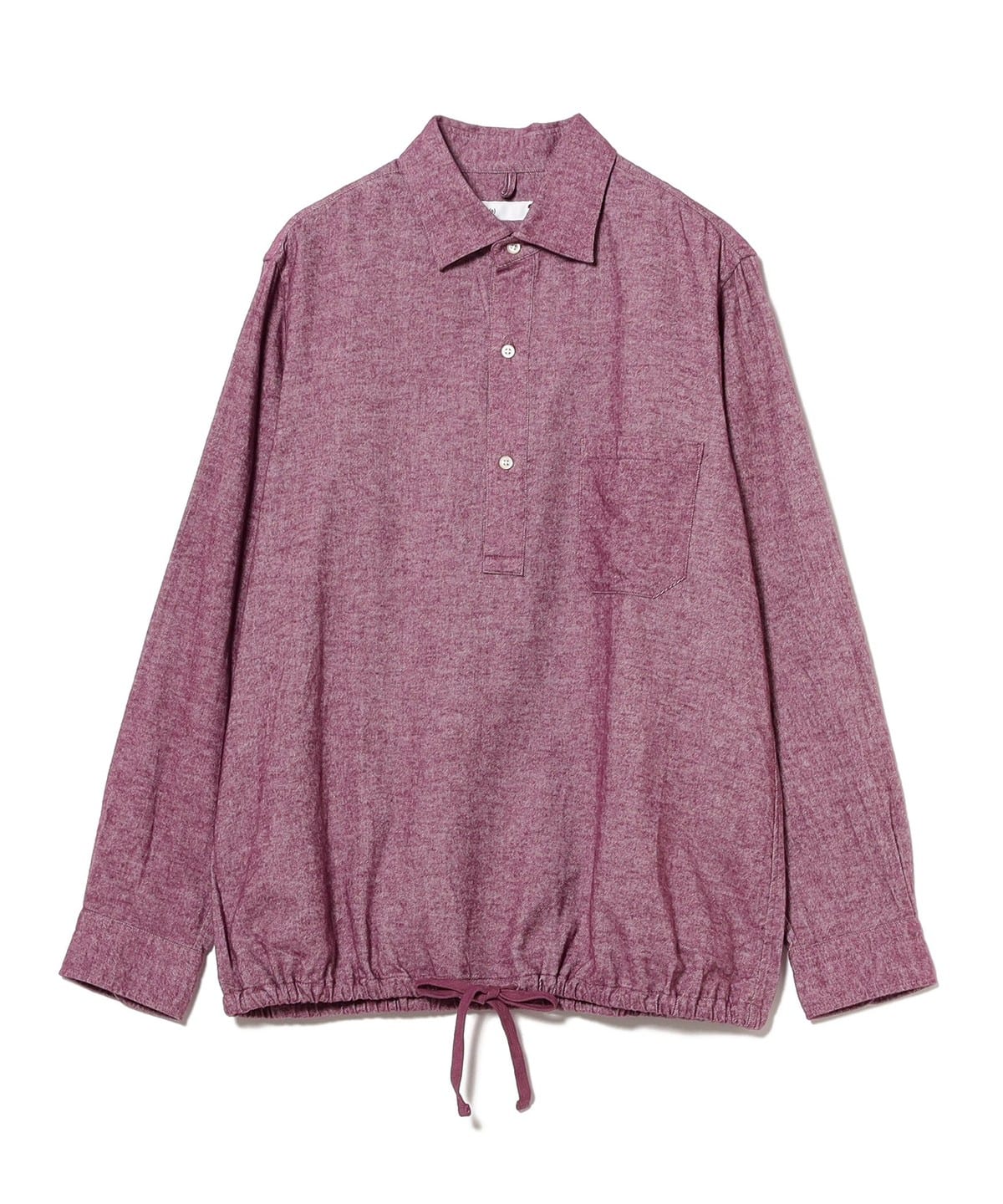 ts(s) ティーエスエス / Hem String Shirt Color Chambray Cotton Flannel Cloth シャツ・ブラウス MEN WINE 1 ts(s) ティーエスエス / Hem String Shirt Color Chambray Cotton Flannel Cloth シャツ・ブラウス MEN WINE 1