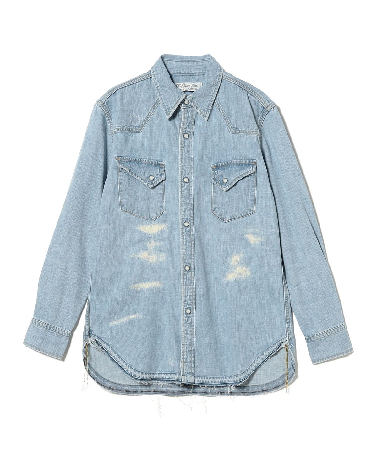 BEAMS PLUS（ビームス プラス）【別注】REMI RELIEF / Denim Western shirt Damage and Repair  Classic Fit（シャツ・ブラウス カジュアルシャツ）通販｜BEAMS