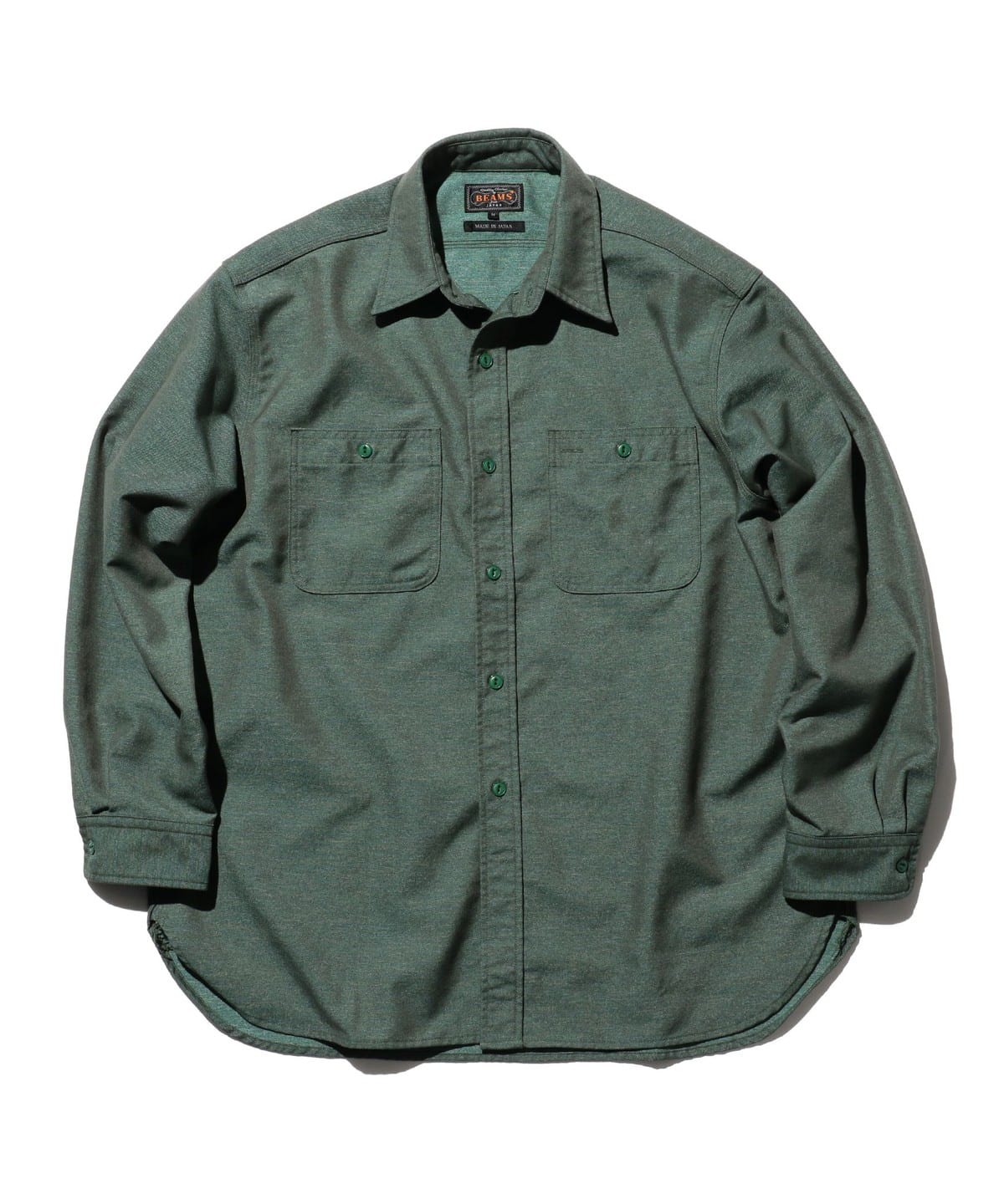 WORK Iridescent Twill シャツ・ブラウス MEN GREEN XL WORK Iridescent Twill シャツ・ブラウス MEN GREEN XL