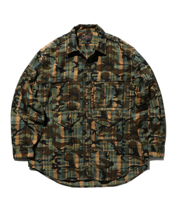 BEAMS PLUS（ビームス プラス）Adventure Shirt Work Plaid Camo Over