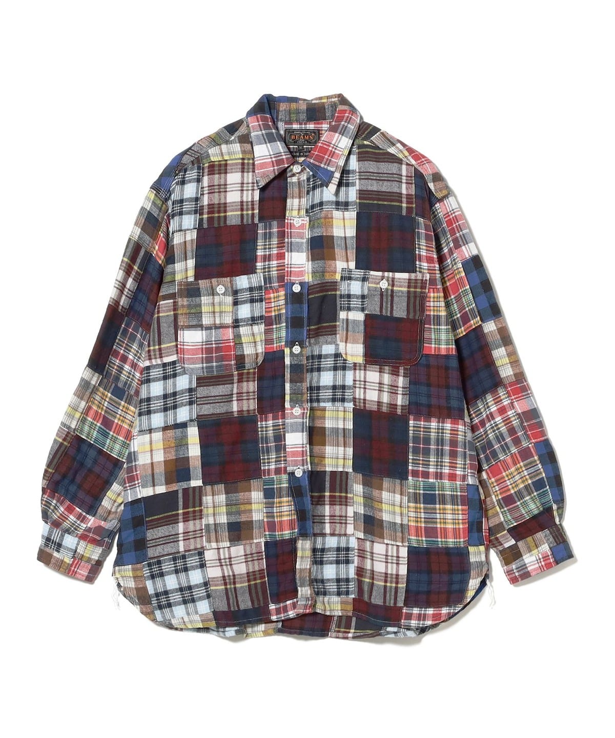 WORK Indian flannel Patchwork シャツ・ブラウス MEN P/W L WORK Indian flannel Patchwork シャツ・ブラウス MEN P/W L
