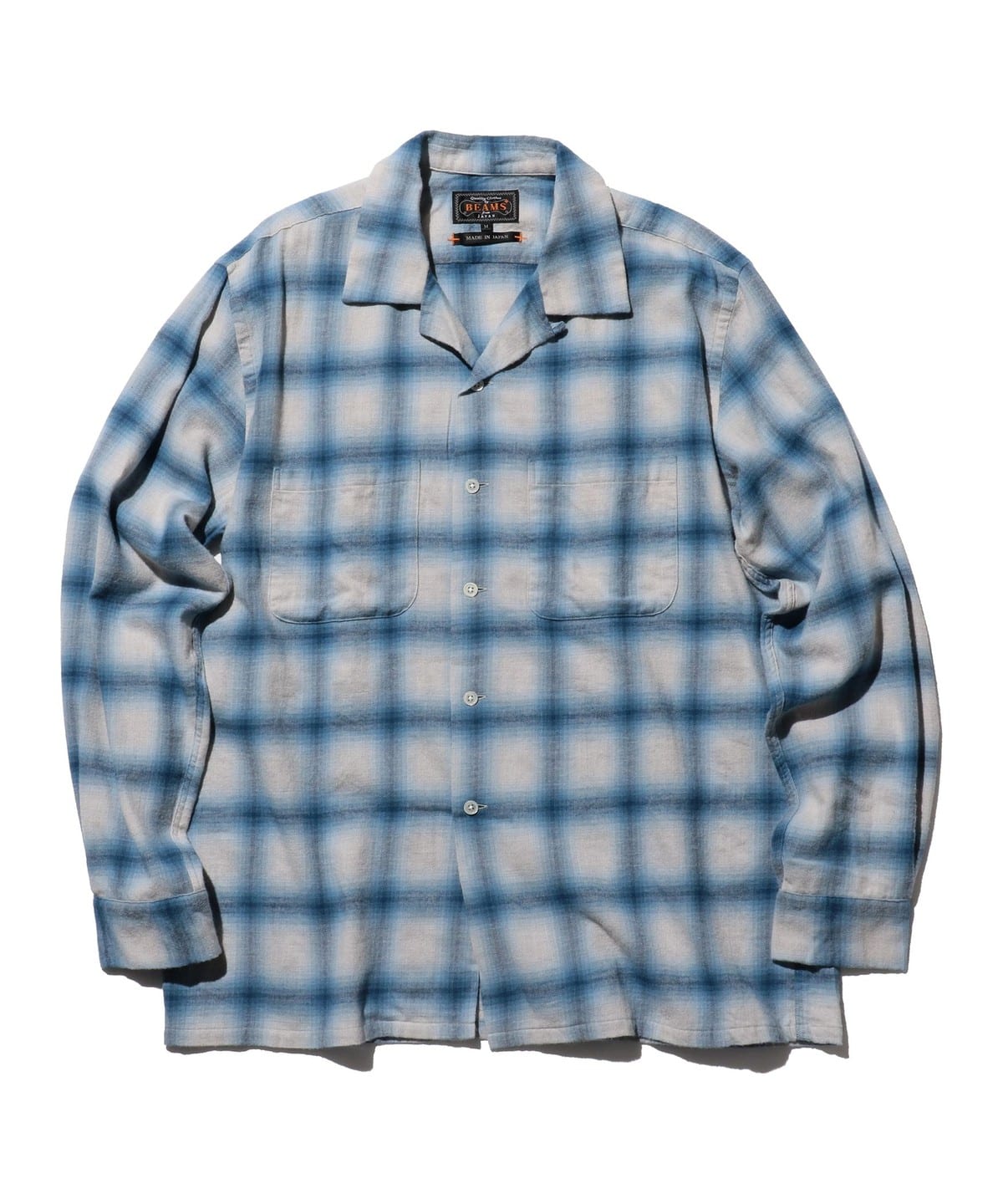 Open Collar Ombre シャツ・ブラウス MEN BLUE M Open Collar Ombre シャツ・ブラウス MEN BLUE M