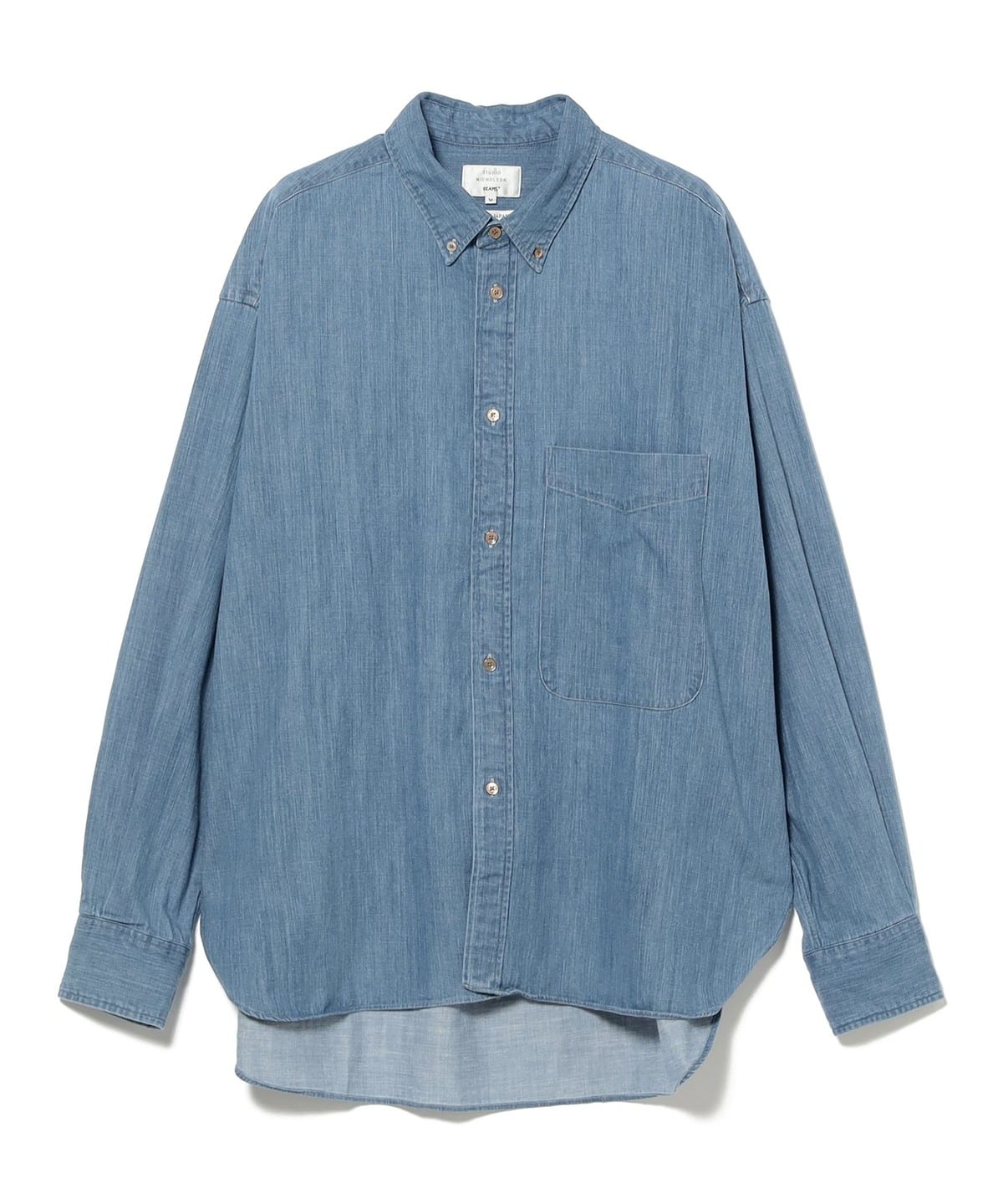 【別注】STUDIO NICHOLSON スタジオ ニコルソン / LISA DENIM SHIRT シャツ・ブラウス MEN FADED WASH S 【別注】STUDIO NICHOLSON スタジオ ニコルソン / LISA DENIM SHIRT シャツ・ブラウス MEN FADED WASH S