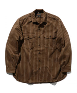 ▲BEAMS PLUS / ストライプ ワークシャツ クラシック フィット