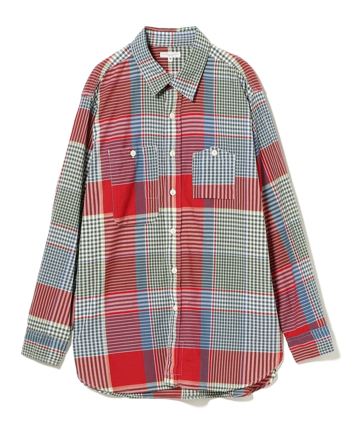 ENGINEERED GARMENTS エンジニアド ガーメンツ / WORK SHIRT - BIG MADRAS PLAID シャツ・ブラウス MEN Red/Green S ENGINEERED GARMENTS エンジニアド ガーメンツ / WORK SHIRT - BIG MADRAS PLAID シャツ・ブラウス MEN Red/Green S