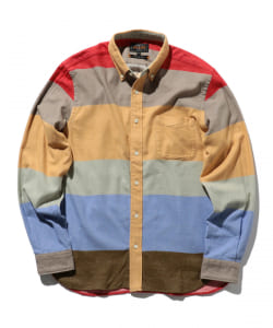 ▲BEAMS PLUS / フランネル マルチカラー ボタンダウン シャツ