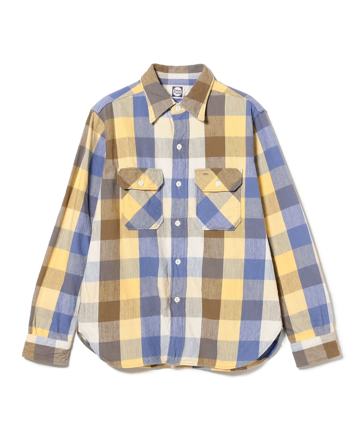 JOHN GLUCKOW / Lot JG-06-2 Srorm shirts A シャツ・ブラウス MEN ブルー*イエロー 38 JOHN GLUCKOW / Lot JG-06-2 Srorm shirts A シャツ・ブラウス MEN ブルー*イエロー 38