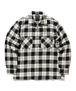 ▲BEAMS PLUS / バッファローチェック オープンカラー シャツ