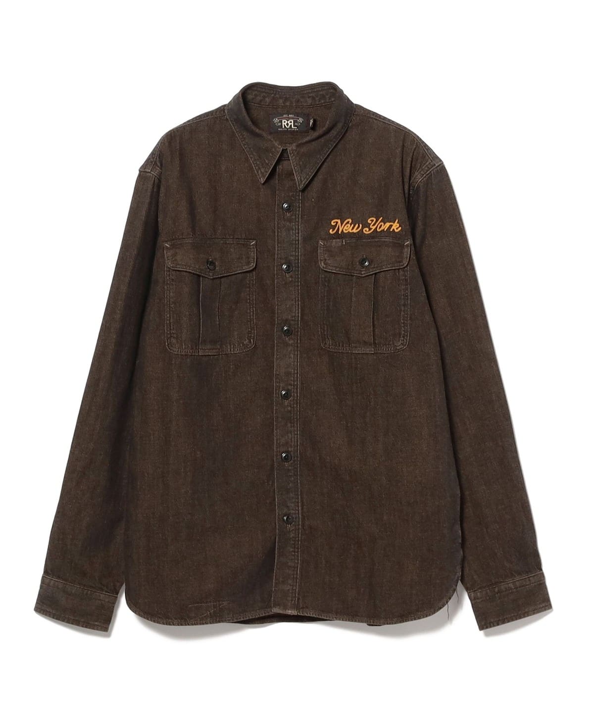 RRL ダブルアールエル / Embroidered Denim Workshirt シャツ・ブラウス MEN 001 BLACK L RRL ダブルアールエル / Embroidered Denim Workshirt シャツ・ブラウス MEN 001 BLACK L