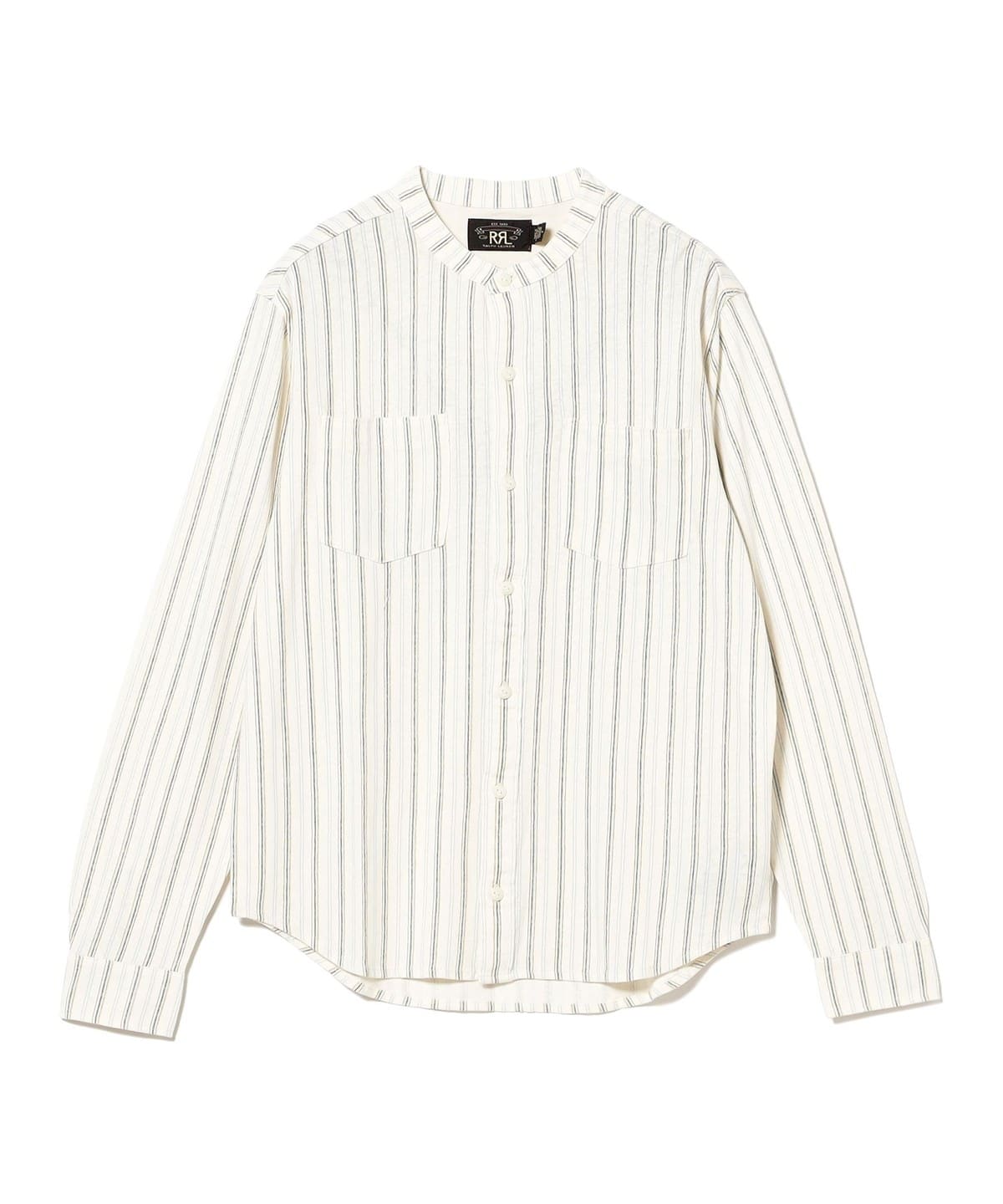 RRL ダブルアールエル / Striped Linen-Cotton Jersey Shirt シャツ・ブラウス MEN 101 NATURA-101L S RRL ダブルアールエル / Striped Linen-Cotton Jersey Shirt シャツ・ブラウス MEN 101 NATURA-101L S