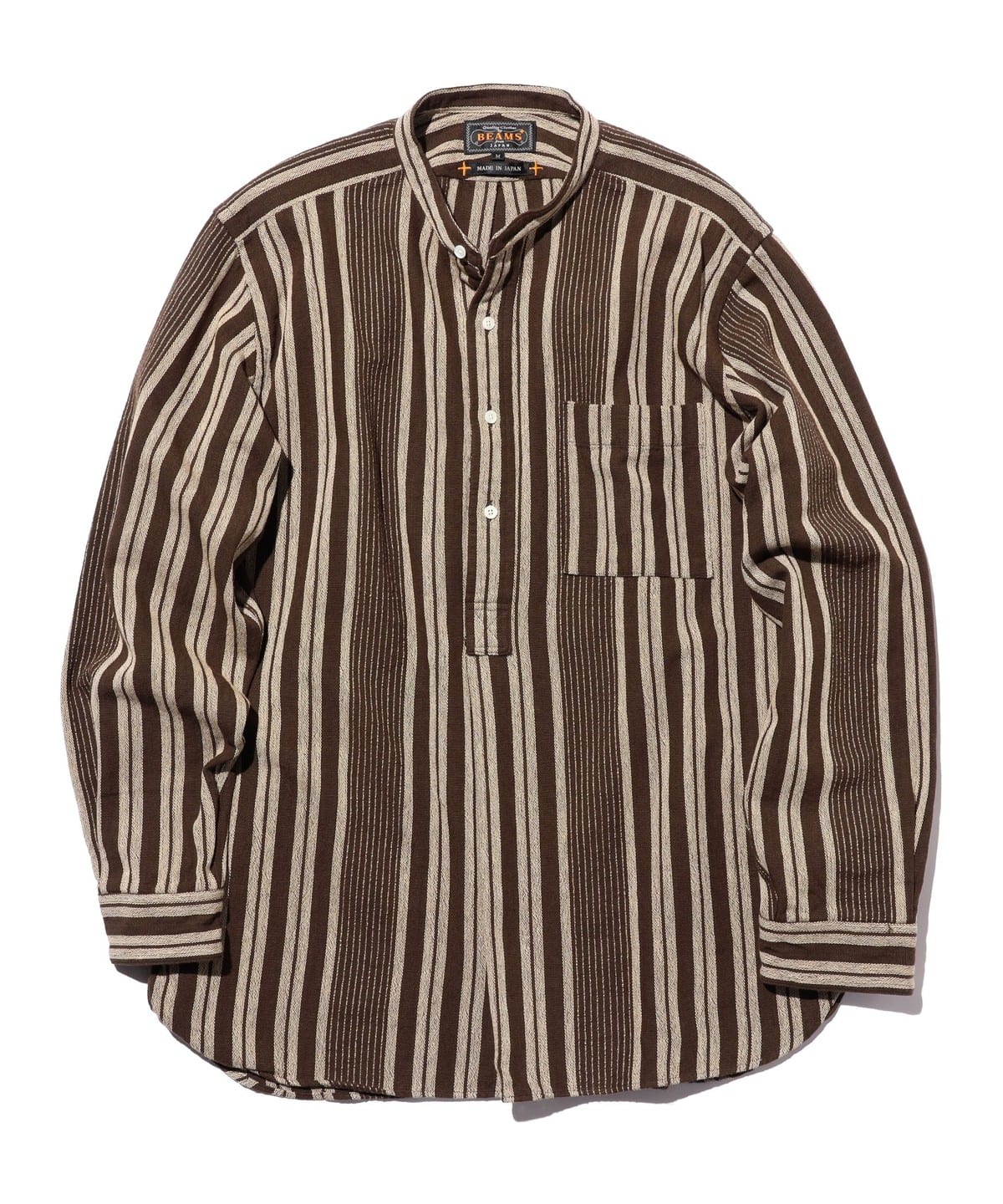 BEAMS PLUS（ビームス プラス）Band Pullover Indian Oxford Stripe