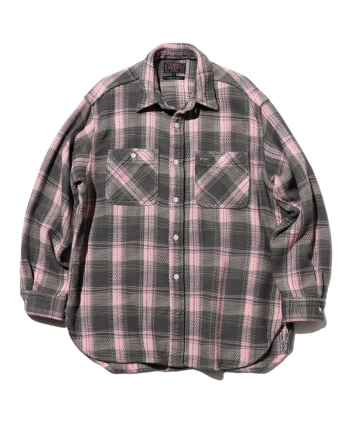 BEAMS PLUS（ビームス プラス）WORK Waffle Plaid（シャツ・ブラウス