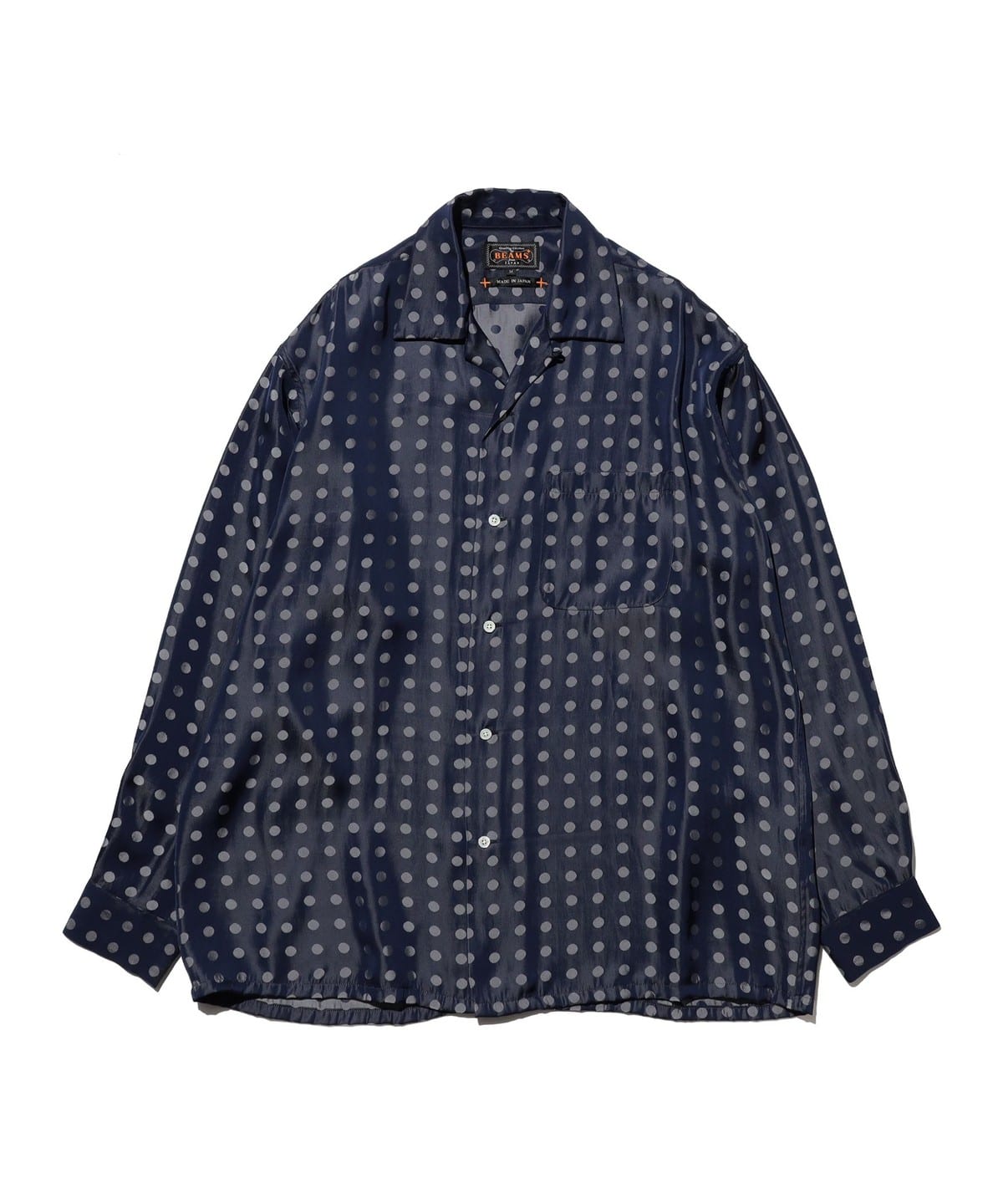 BEAMS PLUS（ビームス プラス）Open Collar Cupro Dot Pattern（シャツ