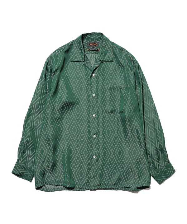 【限时抢购】 Open Collar Cupro Dot Zigzag Pattern