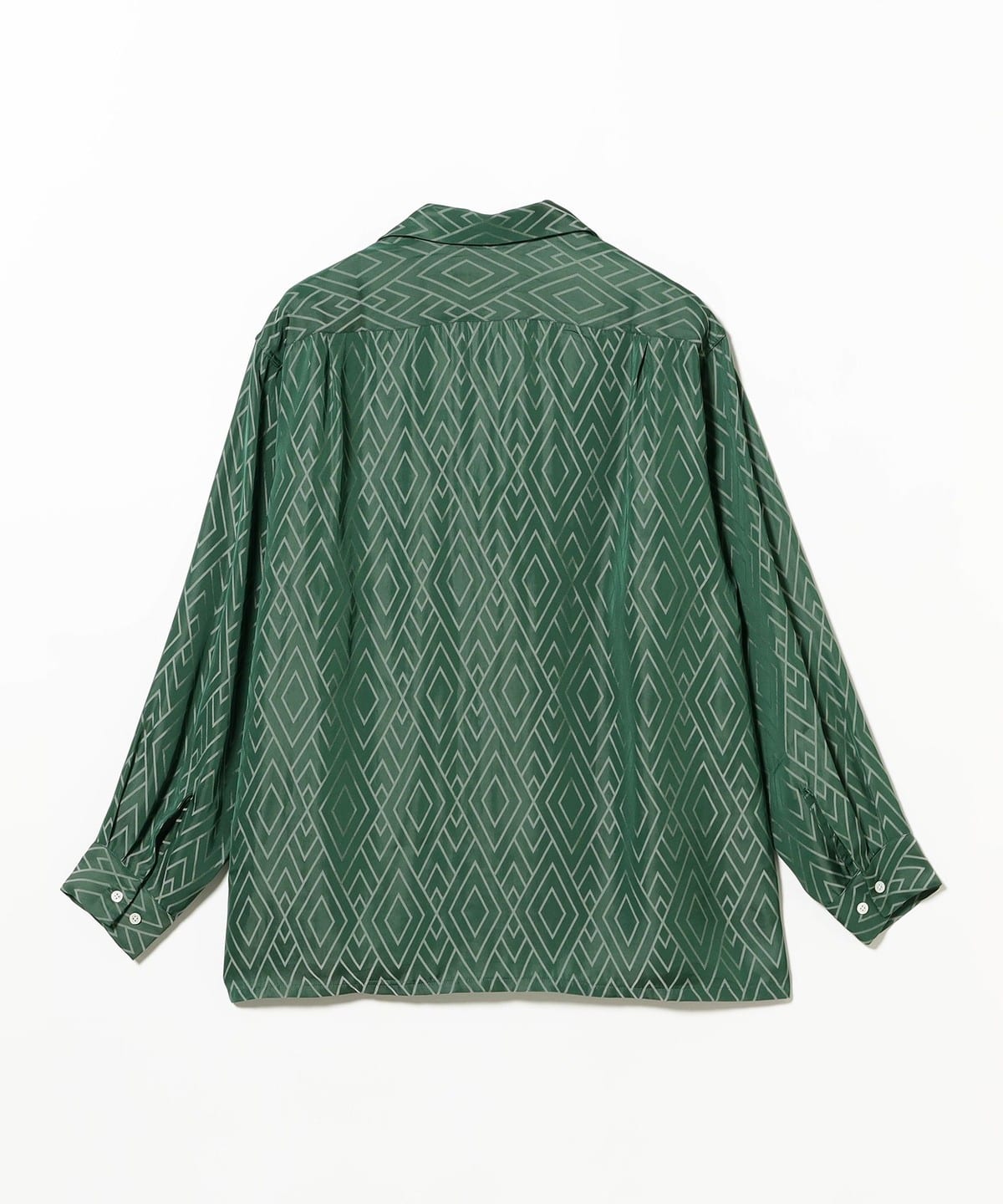 BEAMS PLUS（ビームス プラス）Open Collar Cupro Dot Zigzag Pattern
