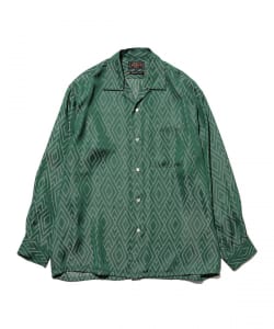 Open Collar Cupro Dot Zigzag Pattern