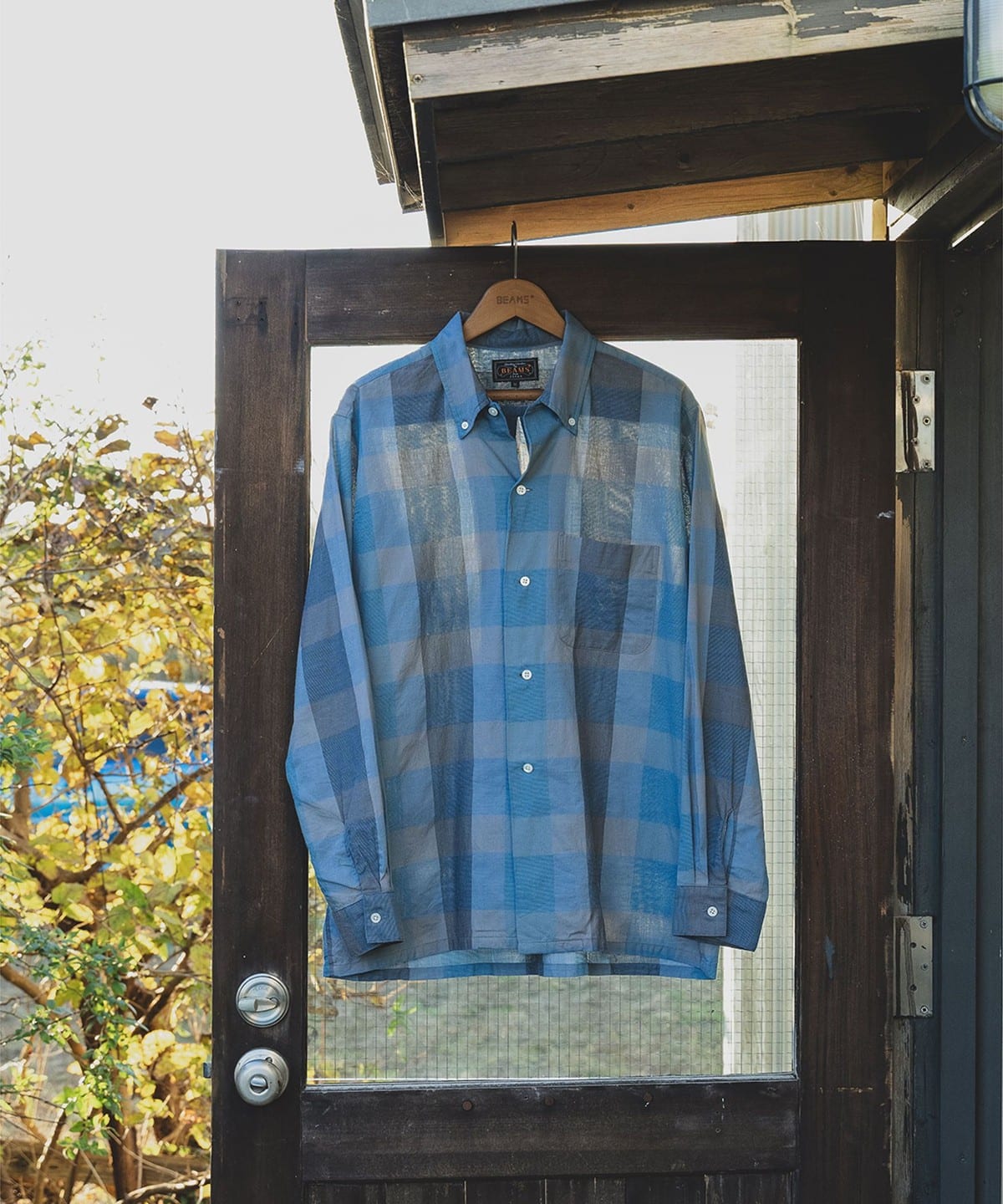 BEAMS PLUS（ビームス プラス）Open B.D. Indigo Panama Weave Plaid