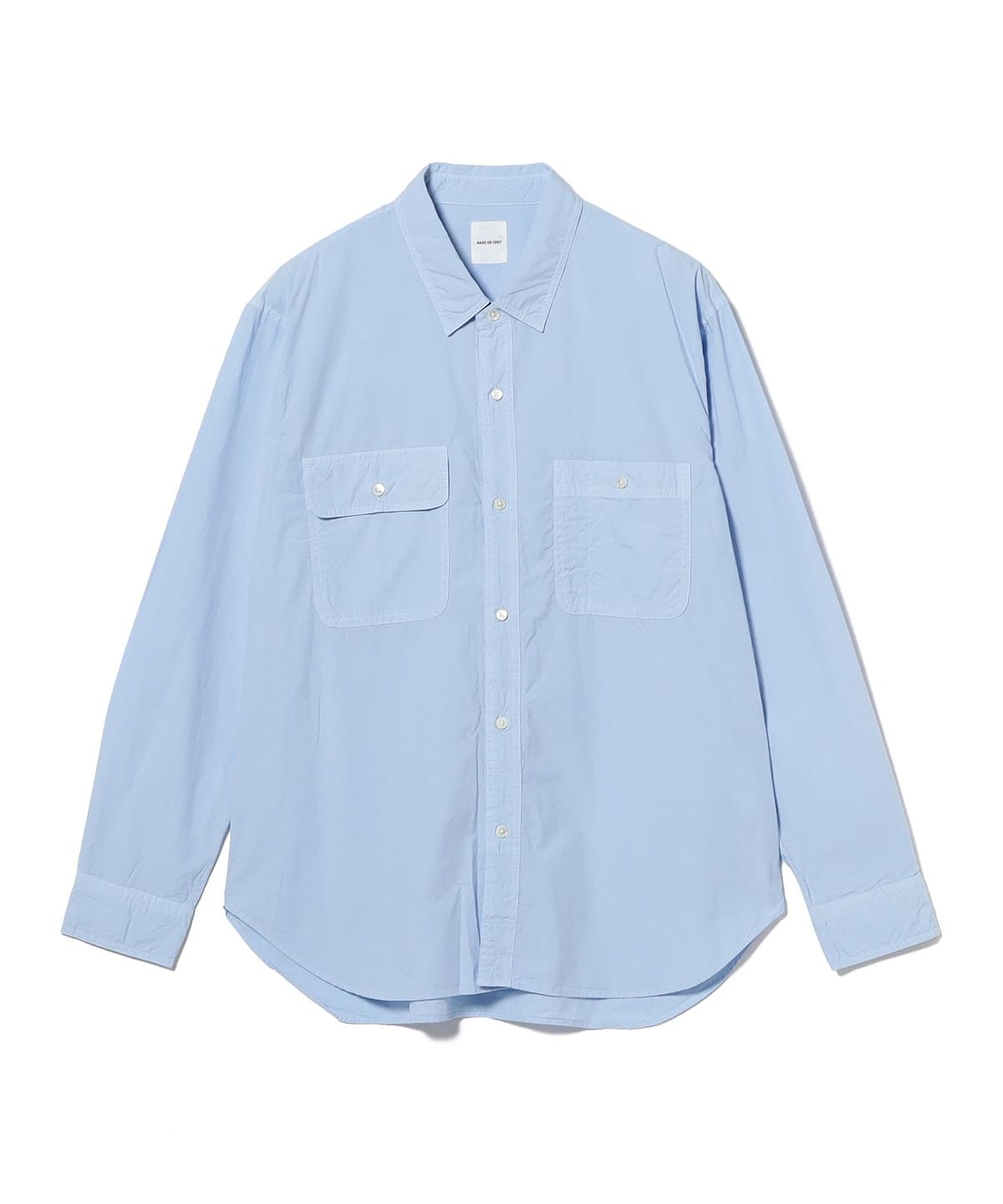 sage de cret サージュデクレ / ORGANIC COTTON WORK SHIRT シャツ・ブラウス MEN Sax M sage de cret サージュデクレ / ORGANIC COTTON WORK SHIRT シャツ・ブラウス MEN Sax M