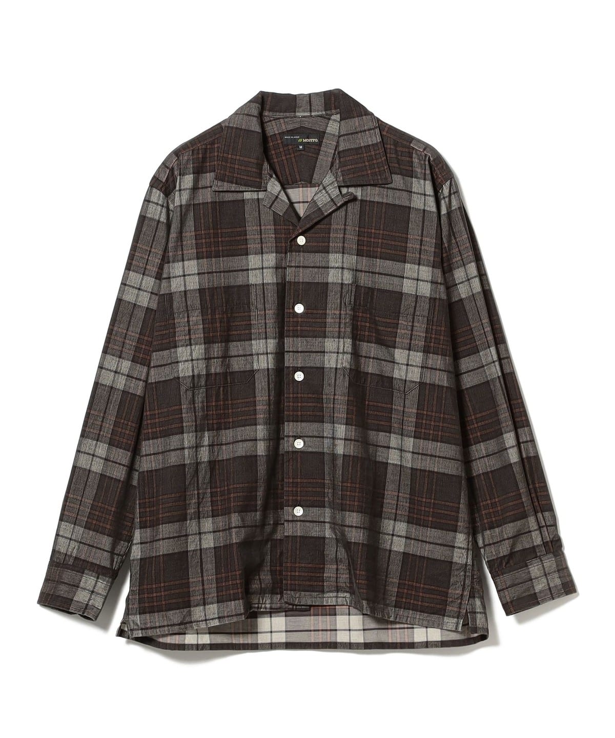 MOJITO q[g / ABSHINTH SHIRT Bar.2.0 Corduroy Plaid VcEuEX MEN brn L