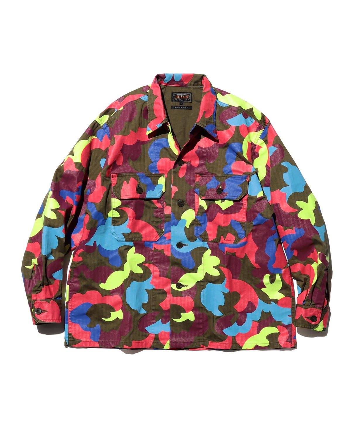 MIL-Shirt Supima 鯡骨紋大迷彩印花襯衫