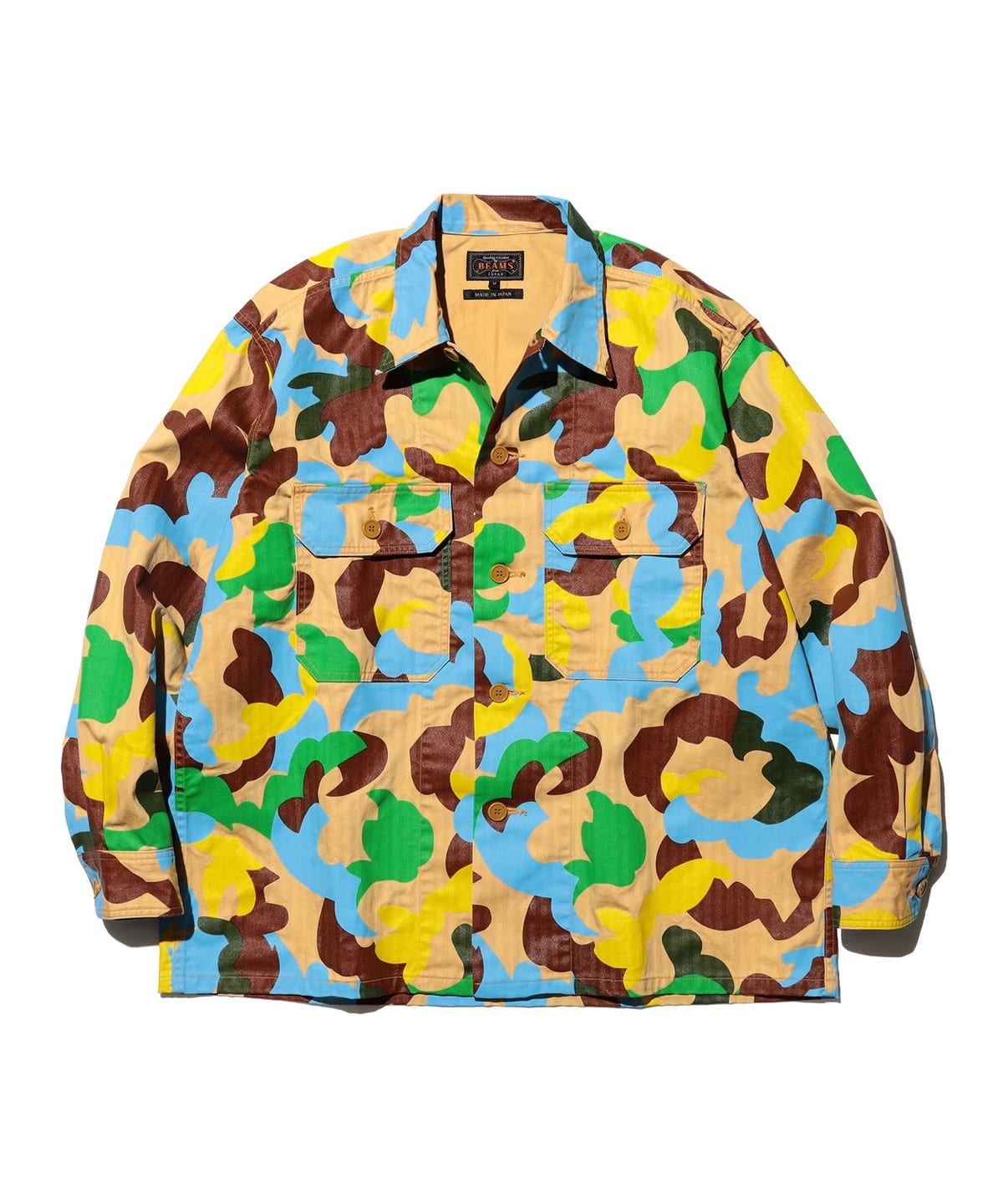 MIL-Shirt Supima 鯡骨紋大迷彩印花襯衫