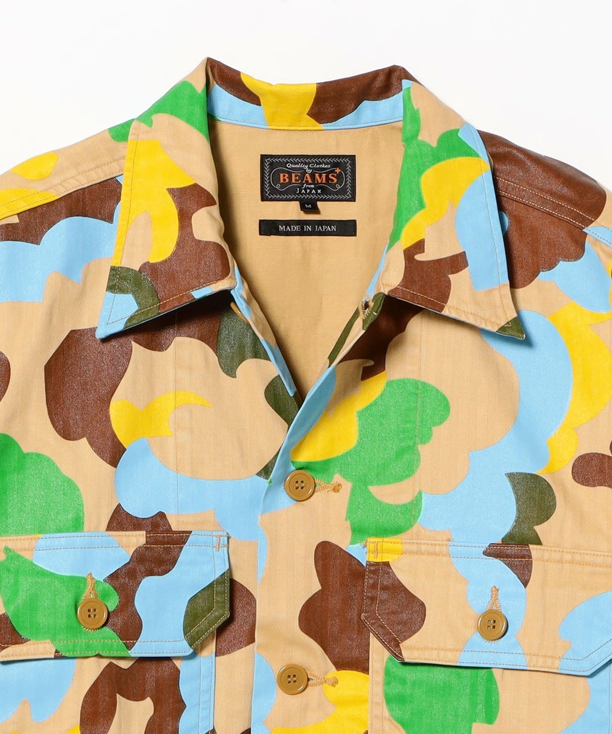 MIL-Shirt Supima 鯡骨紋大迷彩印花襯衫