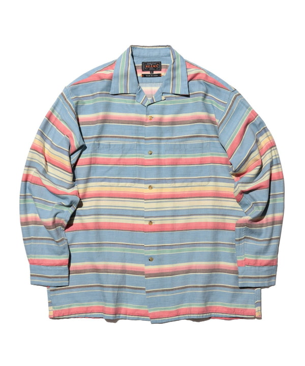 Open Collar Nel Indigo Multi Stripe