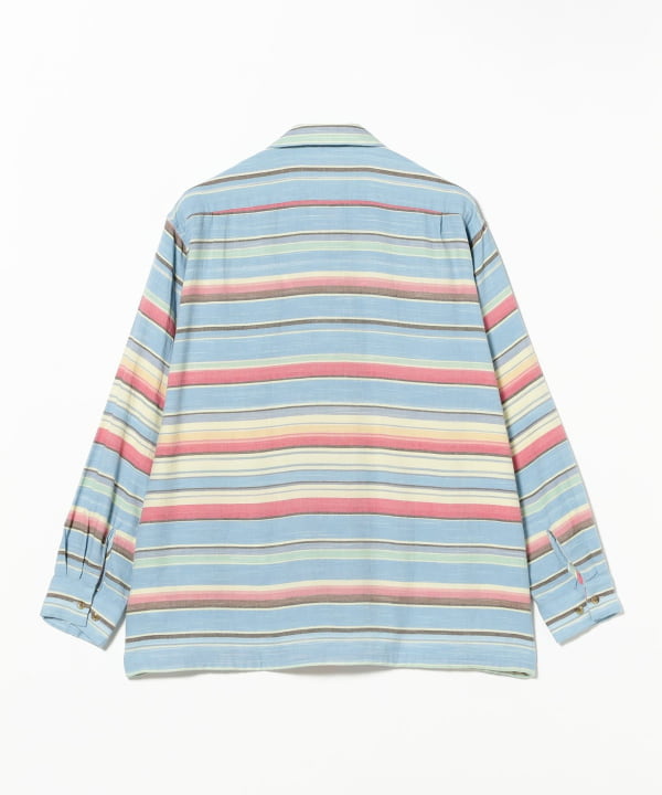 Open Collar Nel Indigo Multi Stripe