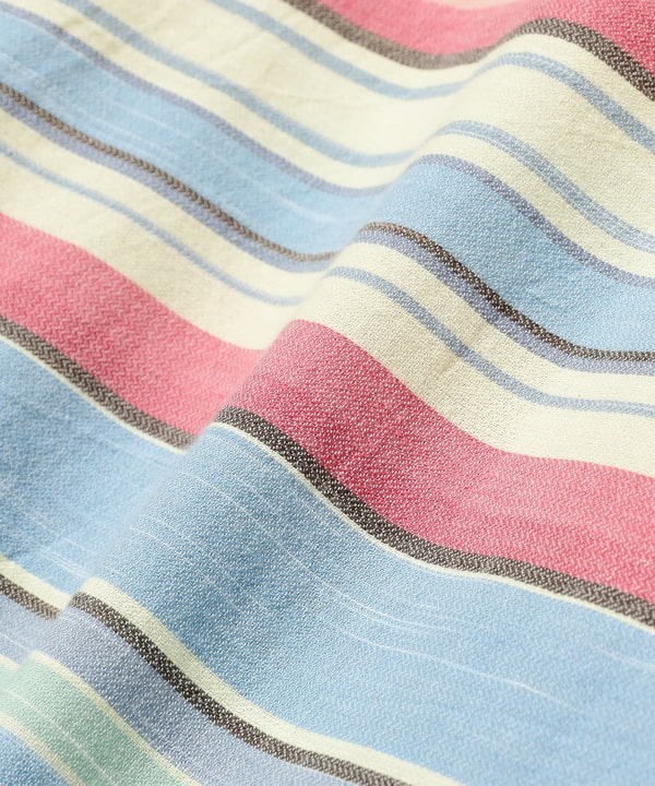 Open Collar Nel Indigo Multi Stripe