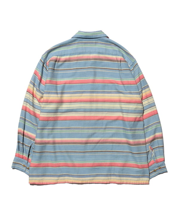 Open Collar Nel Indigo Multi Stripe