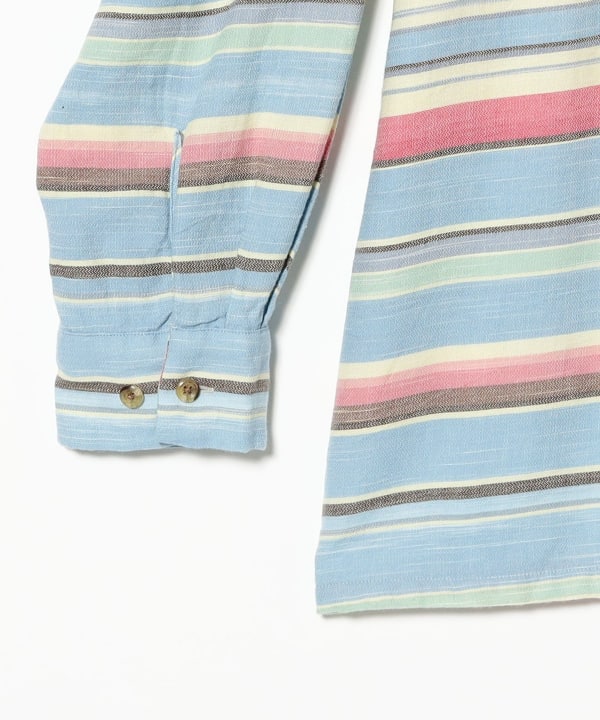Open Collar Nel Indigo Multi Stripe