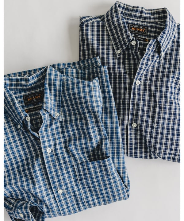 Open B.D. Indigo Dobby Plaid