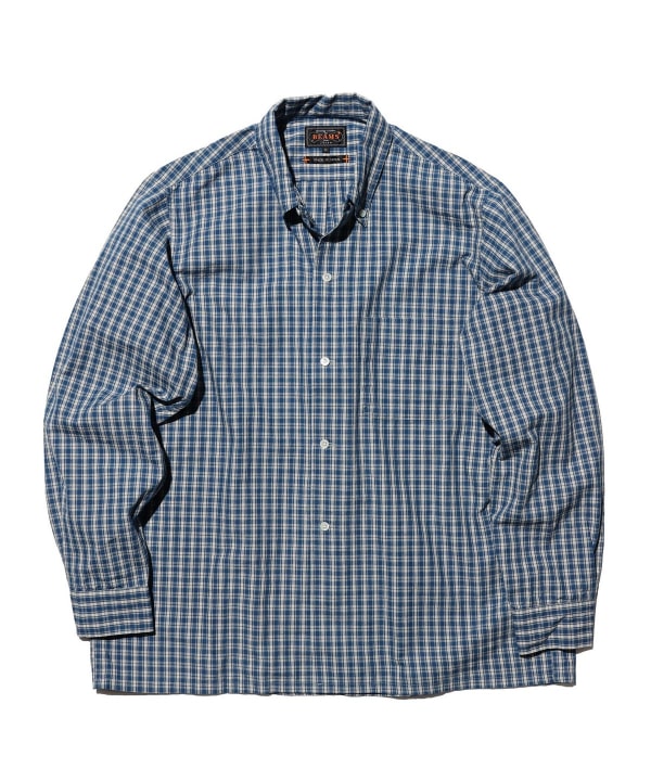 Open B.D. Indigo Dobby Plaid