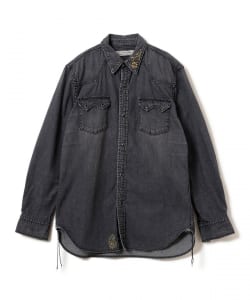 【イベント限定】【別注】REMI RELIEF / Denim Western shirt Classic Fit Fade Black