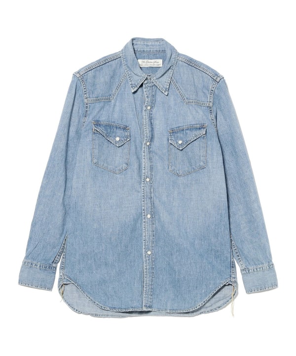 【別注】REMI RELIEF / Denim Western shirt Classic Fit Fade Indigo