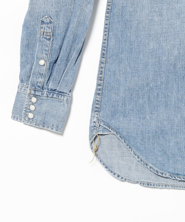 【別注】REMI RELIEF / Denim Western shirt Classic Fit Fade Indigo