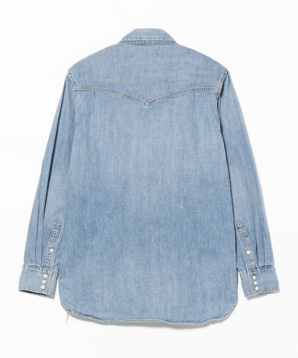 【別注】REMI RELIEF / Denim Western shirt Classic Fit Fade Indigo