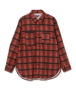 ENGINEERED GARMENTS / WORK SHIRT - COTTON PRINTED PLAID FLANNEL