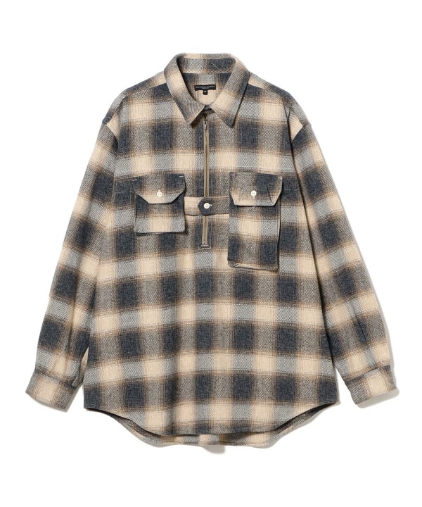 ENGINEERED GARMENTS / BINOCULAR SHIRT -COTTO N HEAVY SHADOW PLAID FLANNEL