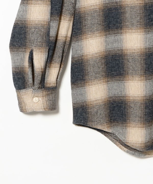 ENGINEERED GARMENTS / BINOCULAR SHIRT -COTTO N HEAVY SHADOW PLAID FLANNEL