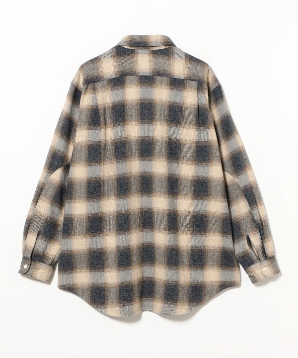 ENGINEERED GARMENTS / BINOCULAR SHIRT -COTTO N HEAVY SHADOW PLAID FLANNEL