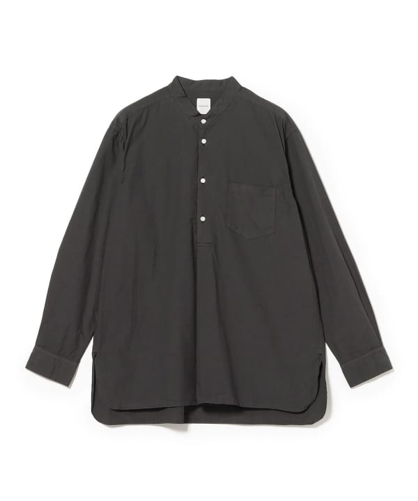 sage de cret / Cotton Stand Collar Pullover Shirt