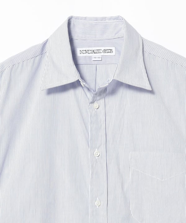 【別注】INDIVIDUALIZED SHIRTS / Pencil Stripe Regular collar Shirt Classic Fit
