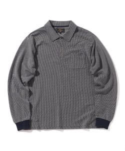 ▲BEAMS PLUS / ジャカード ニット ポロシャツ