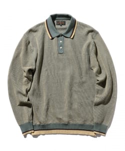 Slab Knit Polo Cotton Ramie