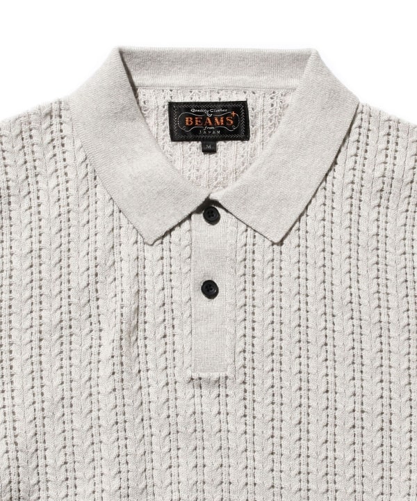 BEAMS PLUS(ビームス プラス)Knit Polo Cable(シャツ BEAMS PLUS(ビームス プラス)Knit Polo Cable(シャツ