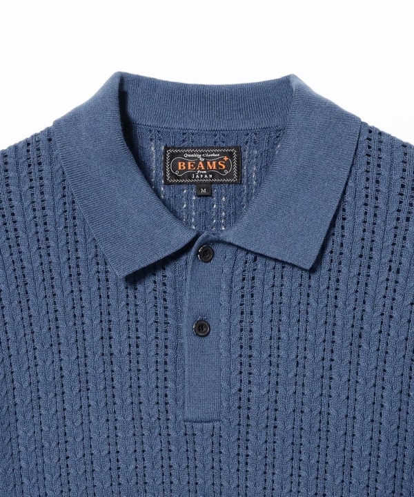 BEAMS PLUS（ビームス プラス）Knit Polo Cable（シャツ